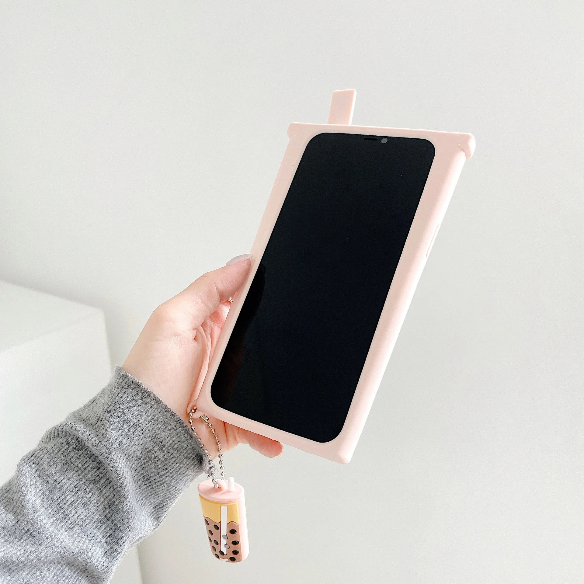 

Iphone Case Three-Dimensional Milk Tea Modeling Is Applicable To Iphone 12Promax 11 Phone Case 7/8Plus Men and Women Xs Soft Xr
