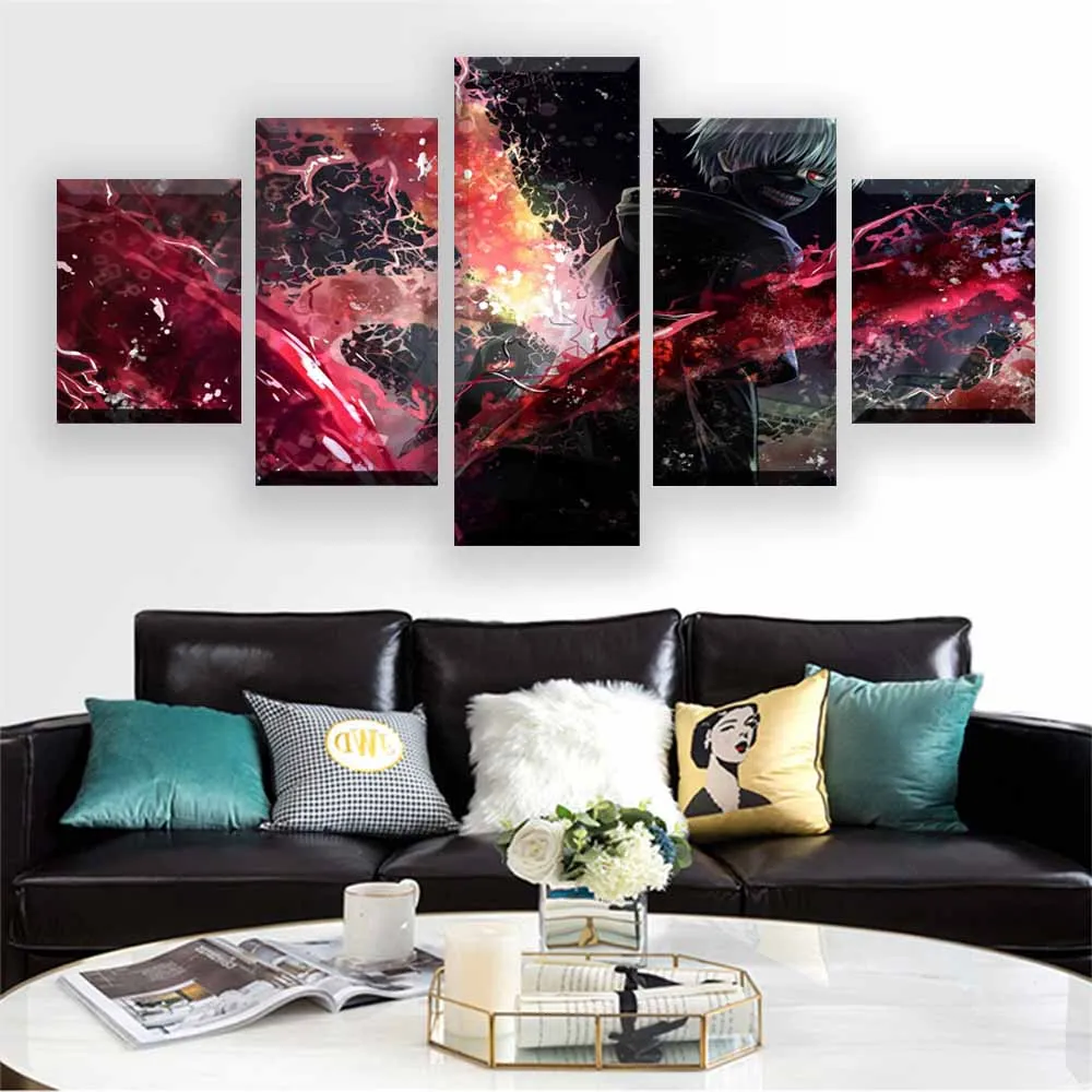 Картина на холсте анимационный плакат 5 шт. Токийский Гуль картины современный
