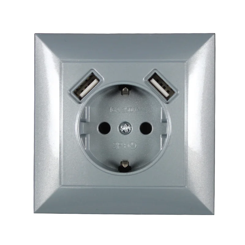 Настенный электронный таймер разъем ЕС стандартный Розетка с двойным домашний usb