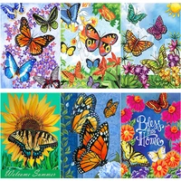 new 5d diy diamond painting butterfly diamond embroidery flower cross stitch full square round drill home decor manual art gift