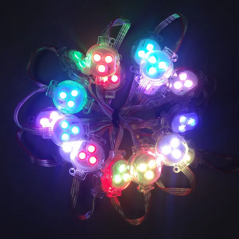 200 шт. DC12V ws2811/1908 IC D30 диаметр 30 мм 5050SMD RGB 3 светодиода Пиксельная точка световой