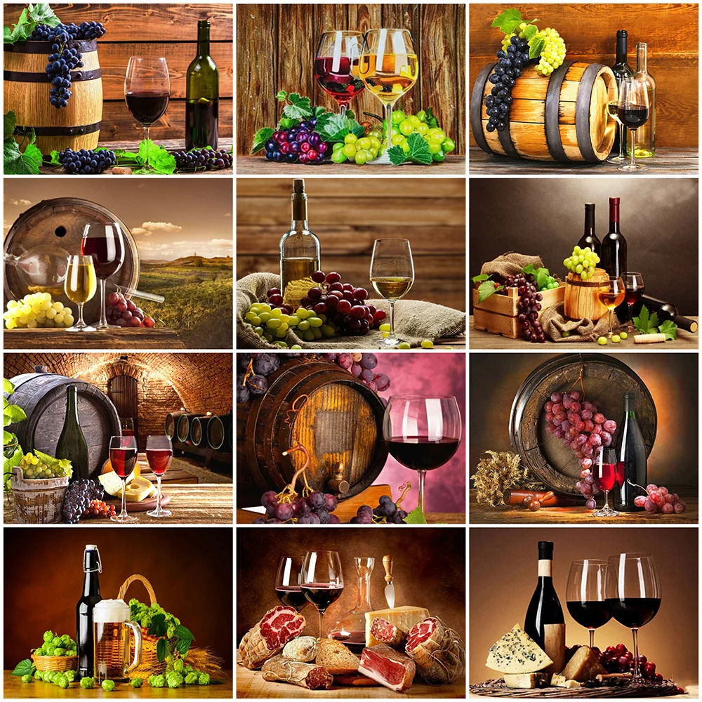 

Набор для вышивки крестиком MomoArt, алмазная вышивка с изображением винограда, полноразмерная мозаика для кухни, декор для стен «сделай сам» с...