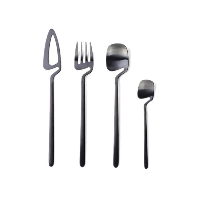 Набор столовых приборов 4 шт./компл. многоцветные столовые приборы ложка вилка