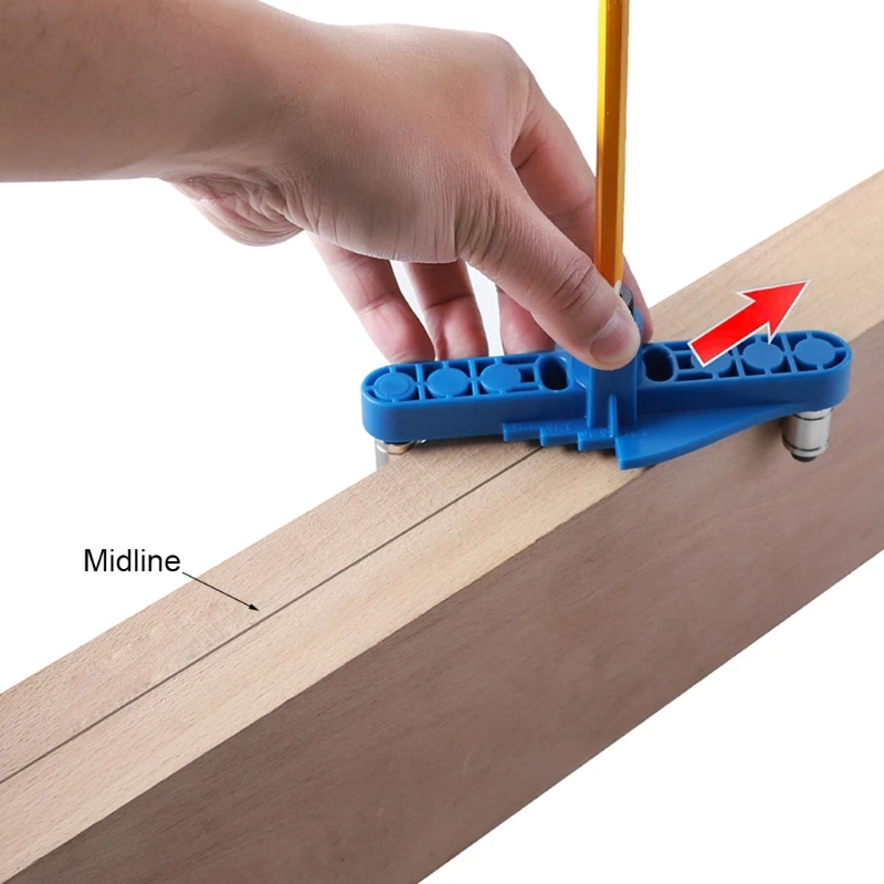 

2 in 1 Straight Hole Puncher 6/8/10mm Woodworking Drilling Locator Self Centering Scriber Drill Guide Tool
