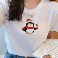 summer t shirt women short sleeve female girls tees cute penguin graphic print aesthetic cute clothing casual streetwear