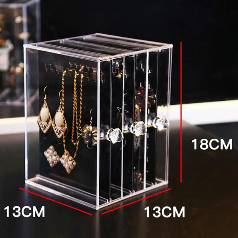 

Necklace Earrings Showcase Stand Box Ear Stud Case Organizer Jewelry Display Rack Holder Display Rack Organizer Stand 2 Colors