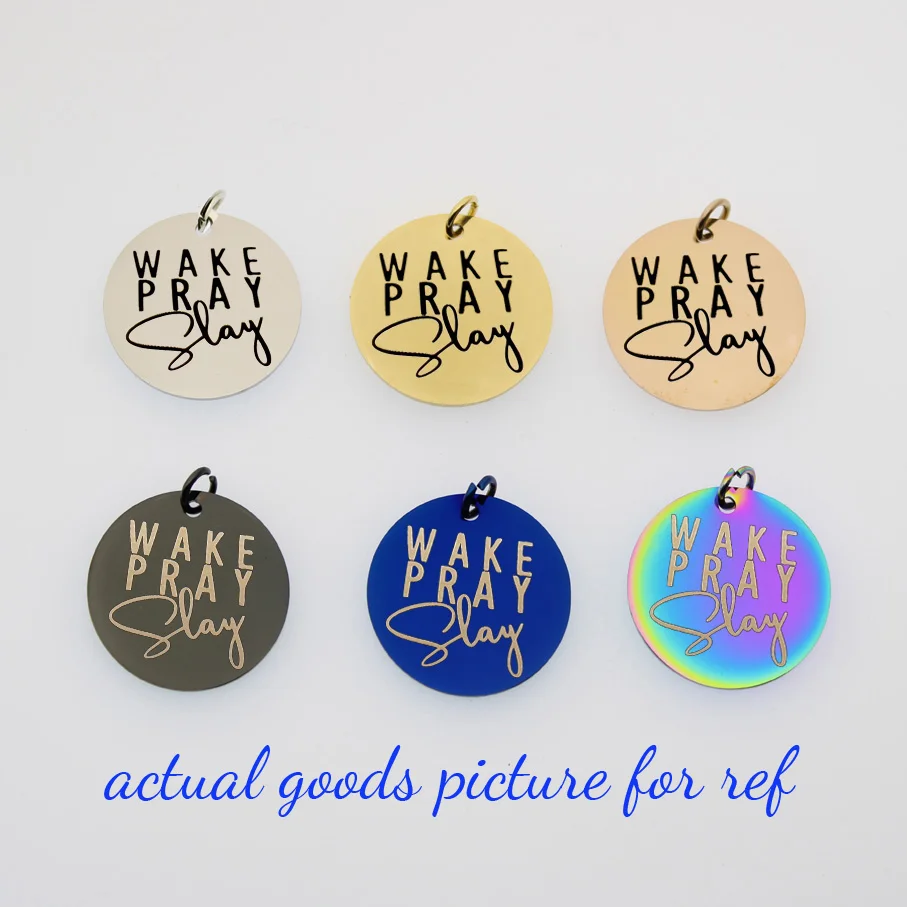 Always Love Yourself Charm Stainless Steel Myself Charms Laser DIY High Polish Mirror Pendant 10pcs | Украшения и аксессуары
