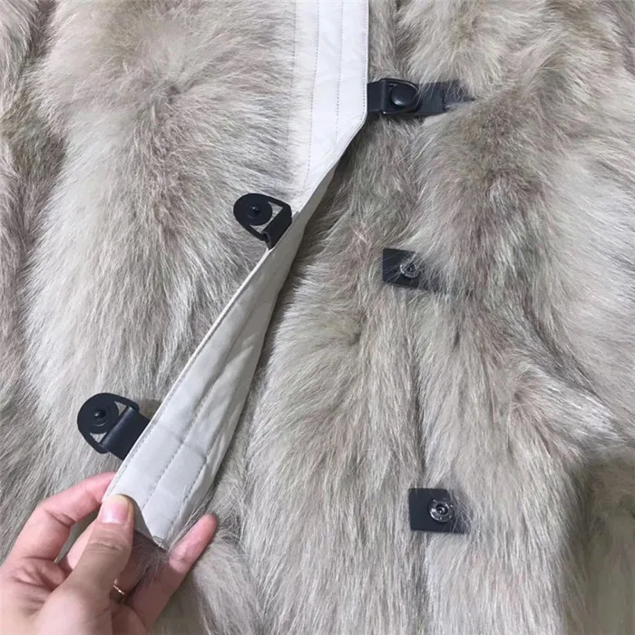 

Real Fox Fur Coat Women Winter Fashion Warm Genuine Fox Fur Coats Overcoat Female Nature Furs Jacket