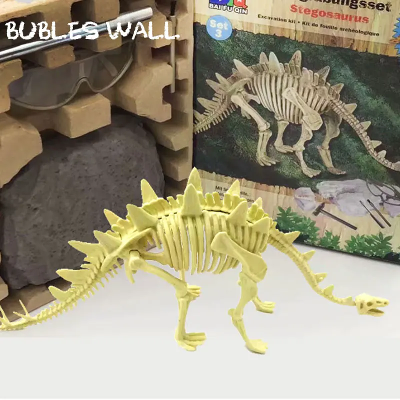 Набор для копчения Стегозавра плюс кости динозавра игрушки мальчиков подарки