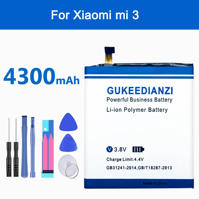 BM31 4300 мА/ч большая мощность батареи для Xiaomi Mi 3 M3 Mi3 высокой емкости мобильный