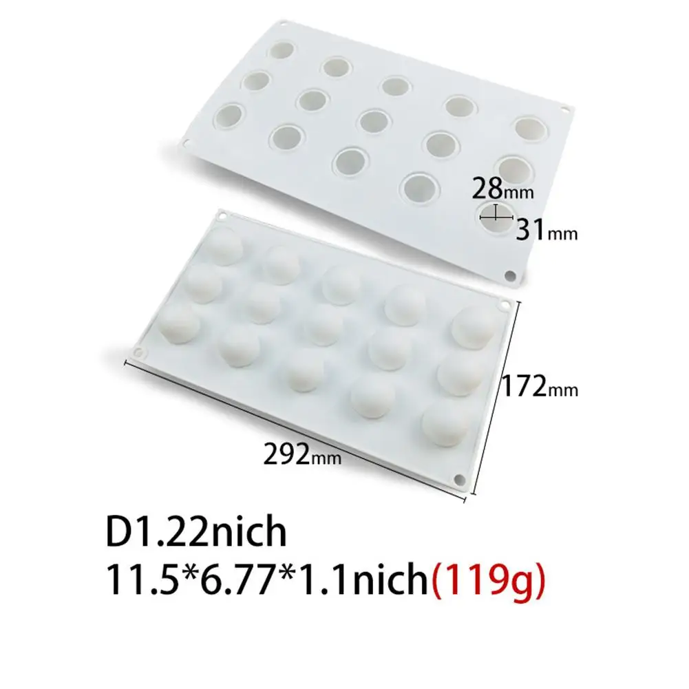 15 полости силиконовые круглые шарообразные мини форма для трюфеля шоколада