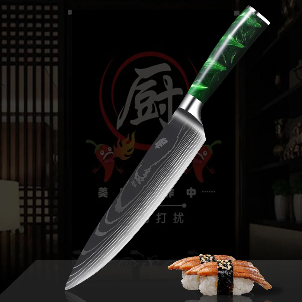 SANLEPUS 3.5 inch Paring Knife Stainless Steel Sharp Utility Peeling Laser Damascus Pattern Household Kitchen Knives | Дом и сад