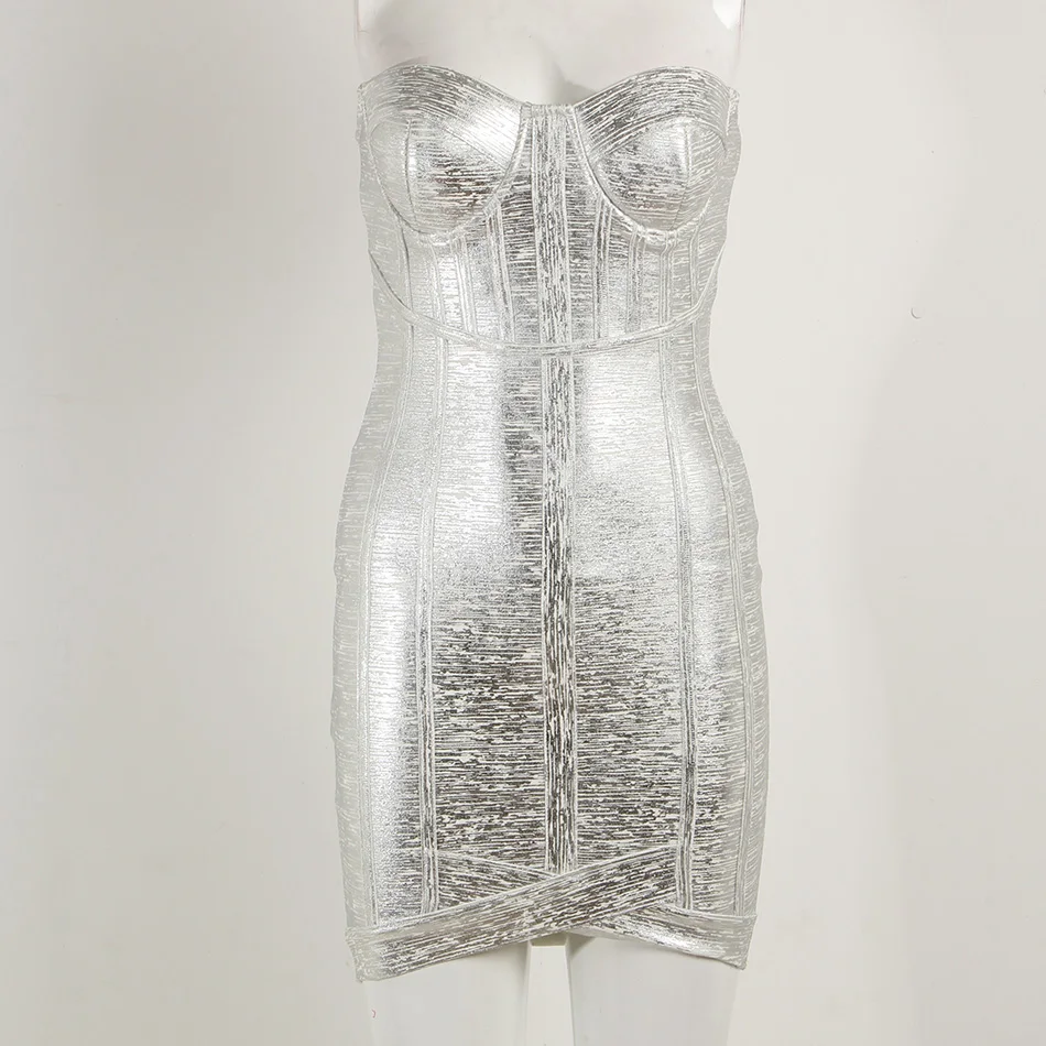 Новинка лета 2020 Лидер продаж жирное пикантное Бандажное мини платье без бретелек