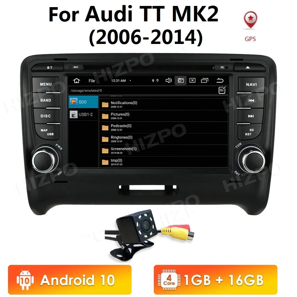 Автомобильный радиоприемник DVD-плеер 7 дюймов HD Android 2006 для AUDI TT MK2 2007 2008 2009 2010 2011 2012