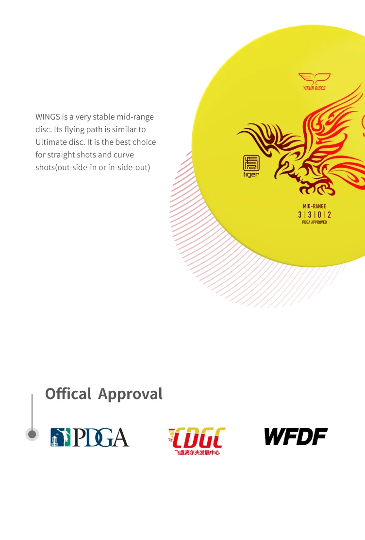YIKUN диски PDGA одобренный диск Гольф диск среднего диапазона крылья Черная пятница