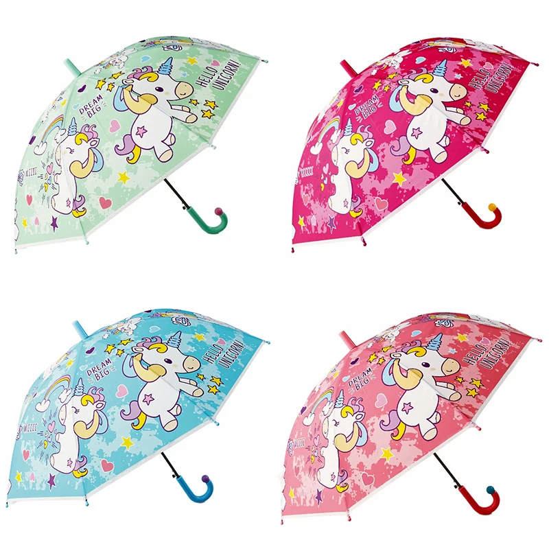 Новый стильный детский зонт с единорогом мультяшный складной нейлоновый Зонт