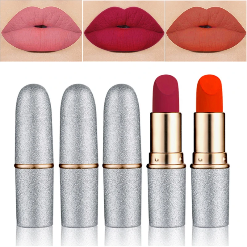 Губная помада матовый водостойкий питательный 12 цветов легко носить губная