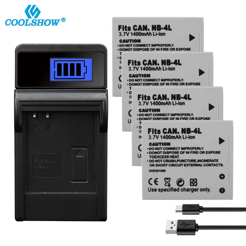 Аккумулятор NB-4L NB4L для Canon IXUS 30 40 50 55 60 65 80 100 I20 110 115 120 130 IS 117 220 225 230 255 мА · ч |