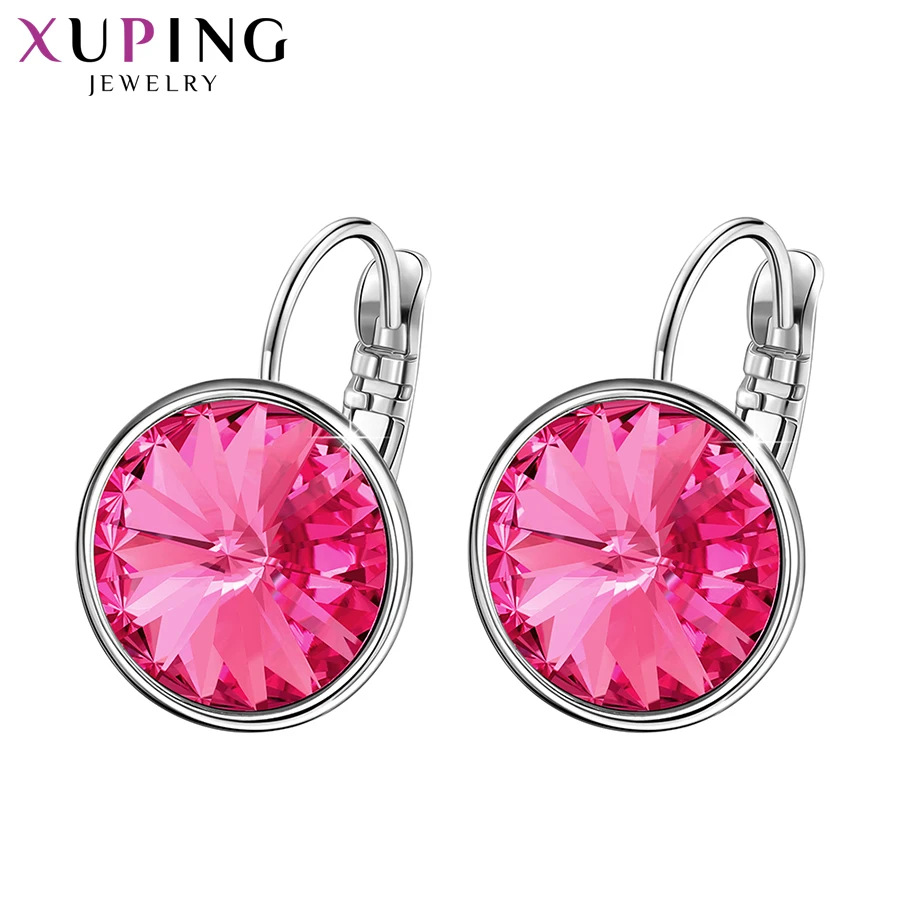Xuping стильные элегантные блестящие серьги-кольца с кристаллами от Swarovski Подарок на годовщину для женщин девочек M99-20641