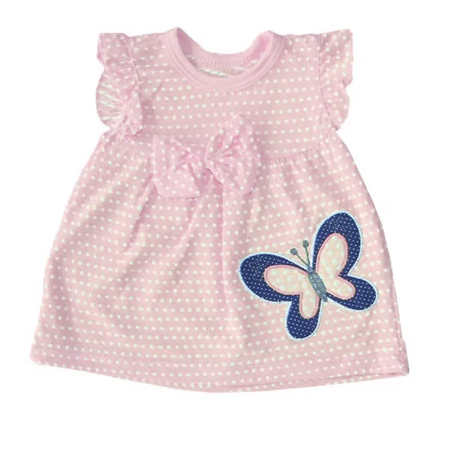 

Sleeve Ruffle Detail Pink Papyonlu Short Sleeve 2'li Girl Baby Suit