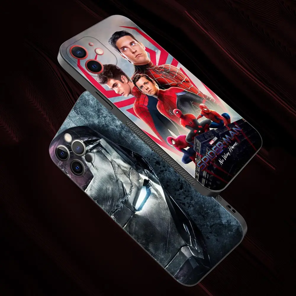 Phone Case For iPhone 14 11 13 12 Pro Max Mini X XR XS Max 6 6S 7 8 Plus Marvel Iron Man SpiderMan No Way Home Venom