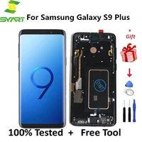 super amoled lcd black with frame for samsung galaxy s9 plus s9 lcd s9 plus lcd display g965 g965f lcd touch screen