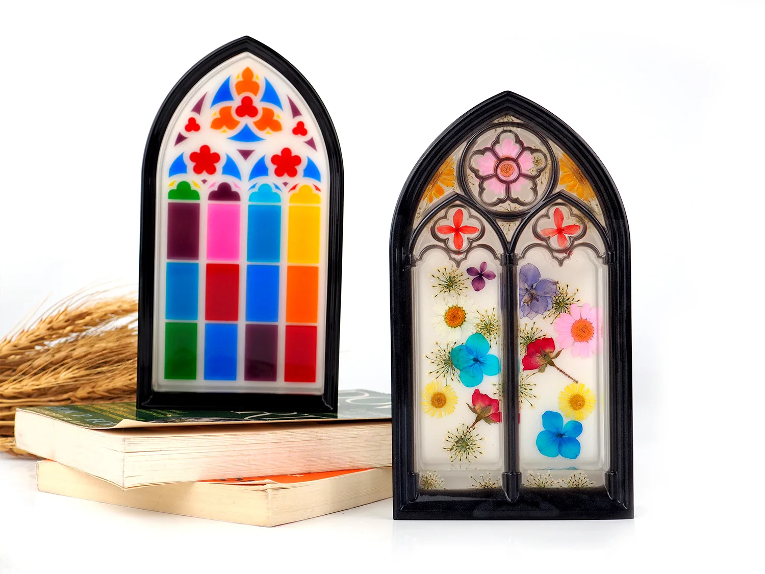 Caja de almacenamiento de resina epoxi de cristal, gabinete de almacenamiento de ventana de Iglesia, molde de silicona, ventana de sauce, joyer&iacute;a, caja de almacenamiento de cosm&eacute;ticos-2