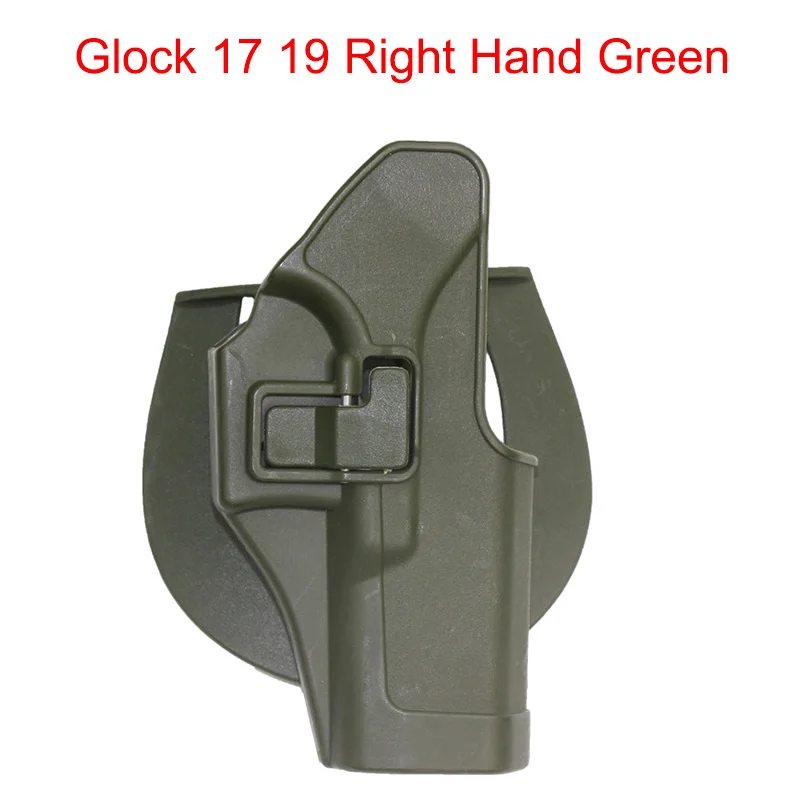 Тактический Чехол-Кобура Glock для левой/правой руки Glock 17 19 22 23 31 32 Airsoft кобура для пистолета Пояс поясной охотничий аксессуар - Цвет: Right Green