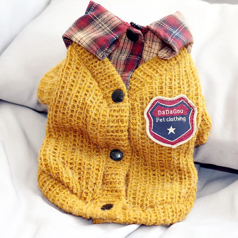 Модная одежда для собак зимняя на весну осень домашних питомцев маленьких и