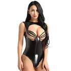 2021 Боди женское плюс размер черное сексуальное белье из лакированной кожи костюм из латекса соблазнительное захватывающее ночное белье наручники секс ночь