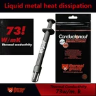 Термальность Grizzly Conductonaut 73 ВтмК ПроцессорGPU Жидкий металл рассеивания тепла AMD процессор Intel рассеивания тепла 1g5g