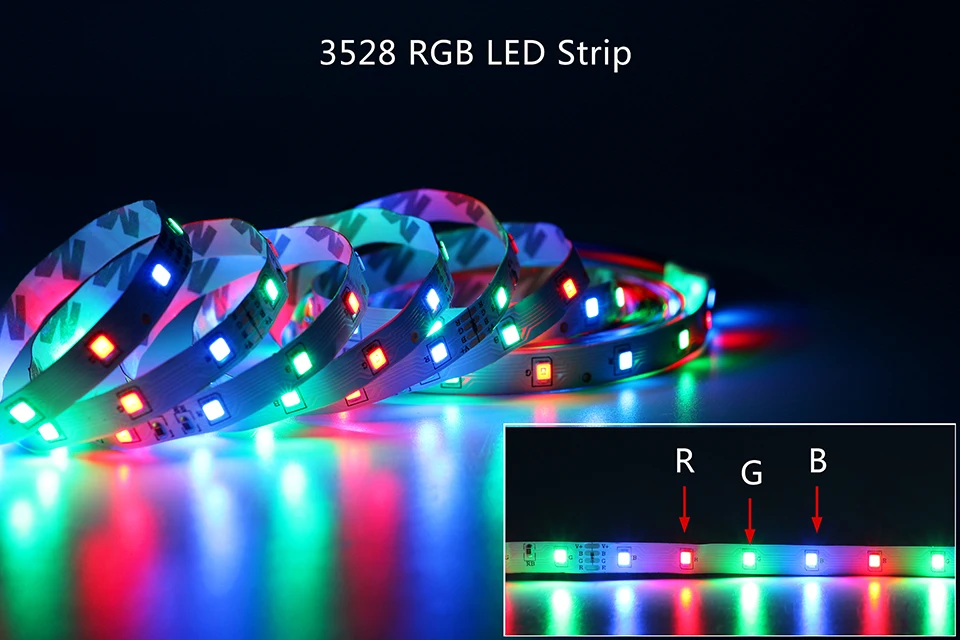 LED Strip RGB 5 meter set Home Decoration Neon Light Mini Wifi Controller DC 12V Power Adapter for ketchen | Лампы и освещение