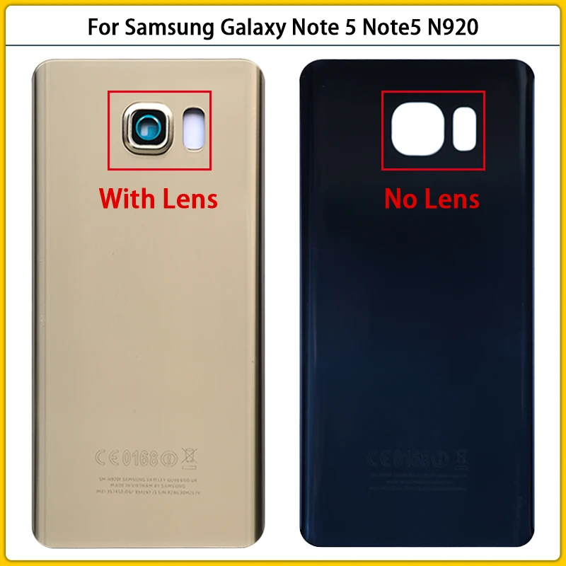 Новый чехол для задней крышки Note 5 Samsung Galaxy N920 N920F Крышка батарейного отсека задняя