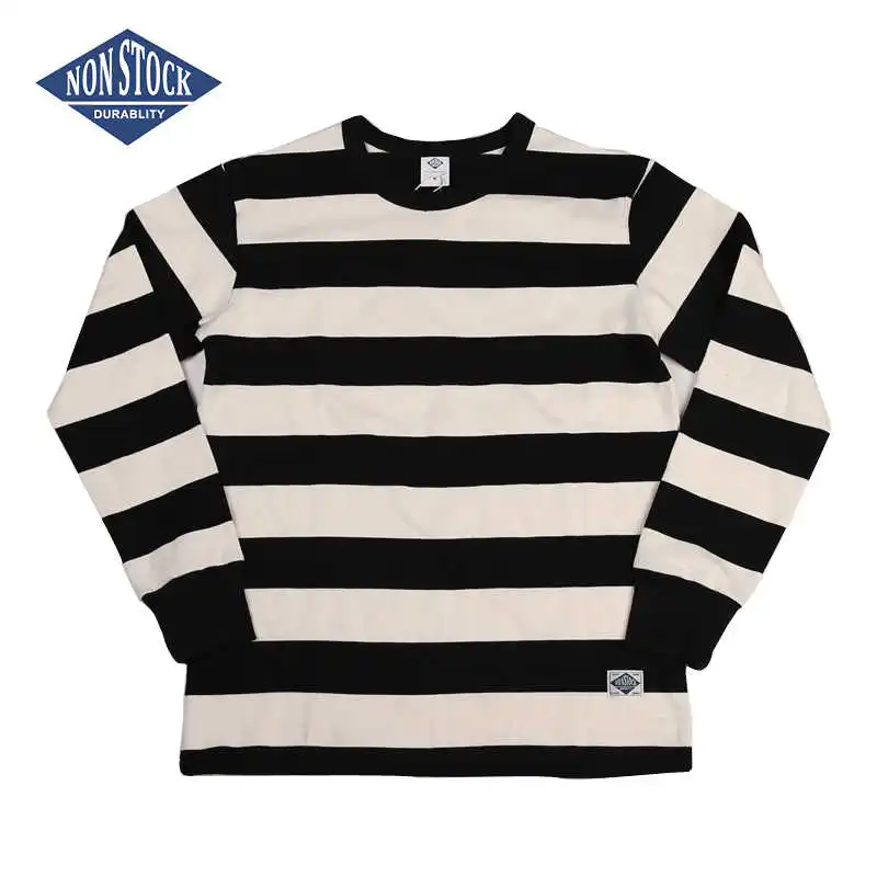 

Prison STOCK NON Striped Long Sleeve Tee Shirts Vintage Mens Motorcycle T-Shirt