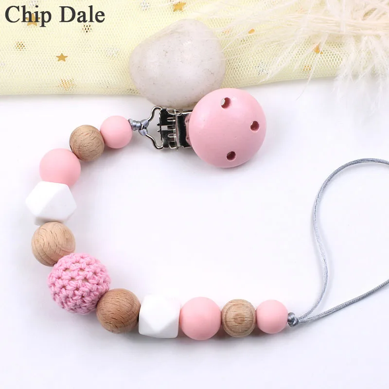 Чип и Дейл детский Прорезыватель для зубов зажимы соски цепочка ручная работа