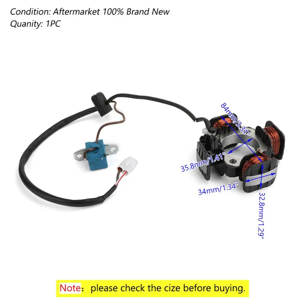 Areyourshop For Suzuki LTZ90 LTZ90Z Quadsport Z90 2x4 2007-2018 32101-08H00 Motorcycle Magneto Generator Engine Stator Coil | Автомобили и