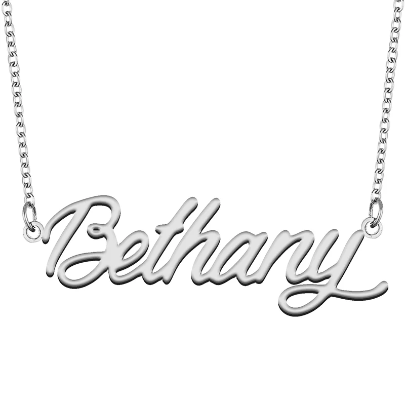 Bethany Custom Name Necklace Customized Pendant Choker Personalized Jewelry Gift for Women Girls Friend Christmas Present