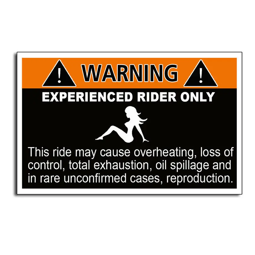 

Warning Decals Experienced Rider Warning Sticker Off Road Car Vehicle Window Bumper 4x4 Decal PVC Vinyl Reflective Stickers