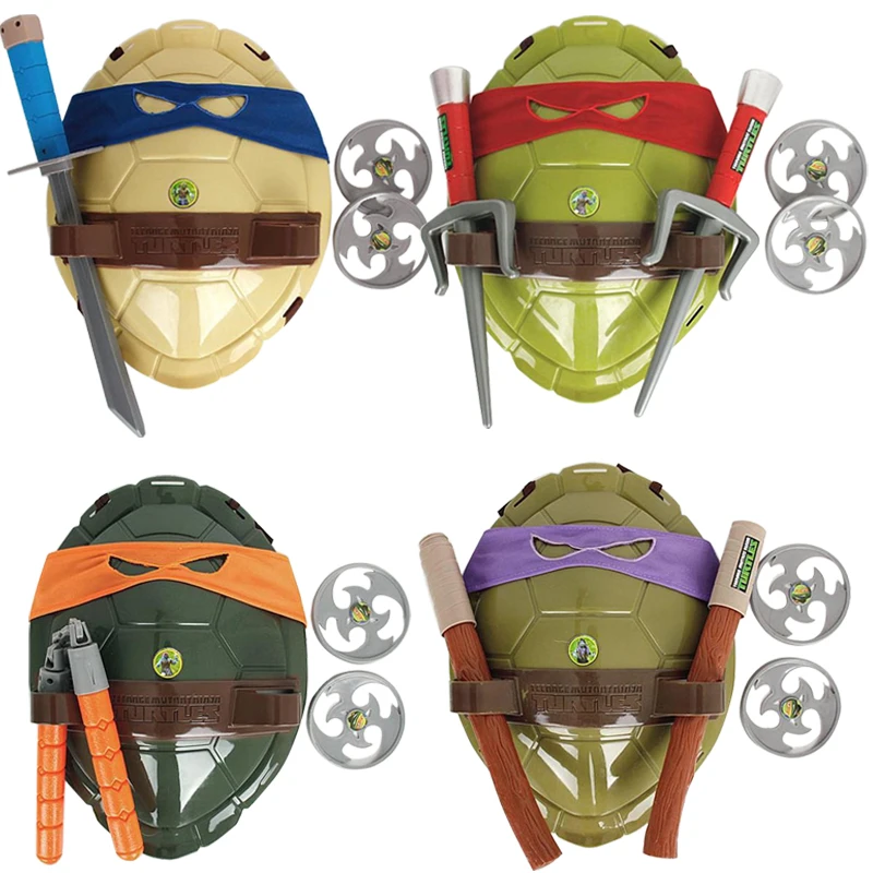 

Anime Movie Cartoon Ninja Toys Action Figure Turtles Armor Weapons Leo Raph Mikey DonFigure Cosplay Shell Props For Kids Gift