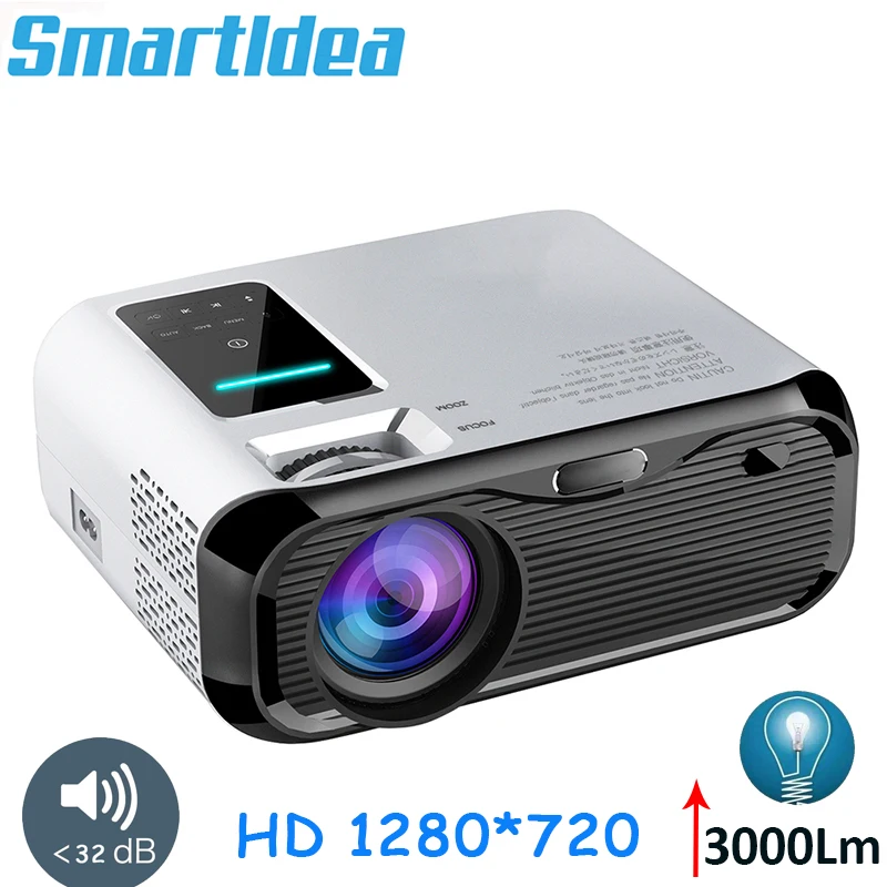 Smartldea 720P HD мини-проектор, встроенный 1280*720 3000 люмен светодиодный Видеопроектор для домашнего кинотеатра портативный видеопроектор HDMI