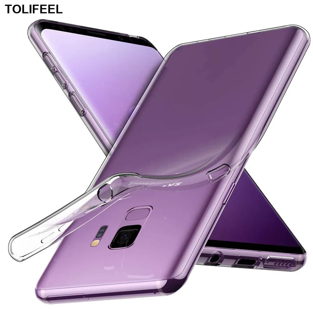Мягкий силиконовый чехол для Samsung Galaxy S6 S7 Edge S8 S9 Plus Note 9 8 прозрачный чехол-бампер из