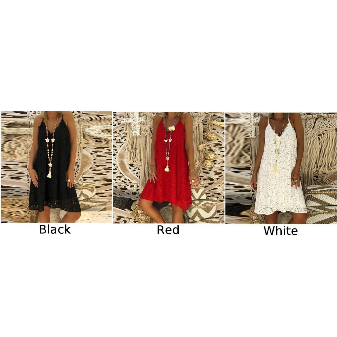 

Summer Dress Beach Loose Sundress Baggy Tunic Holiday Sleeveless Plus size