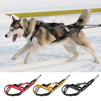 durable dog sledding harness reflective pet weight pulling harnesses adjustable for big large dogs training exercise skijoring