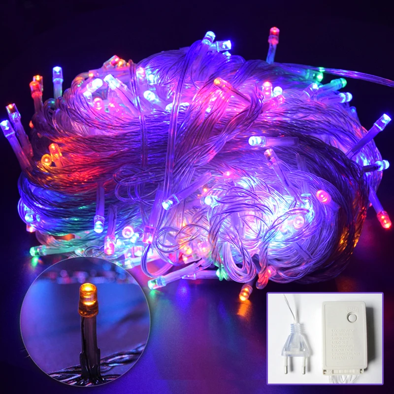 Рождественская уличная Рождественская гирлянда светодиодная гирлянда Lights10M Luces Decoracion сказочная гирлянда для праздников Wendding вечерние гирлянды для дерева