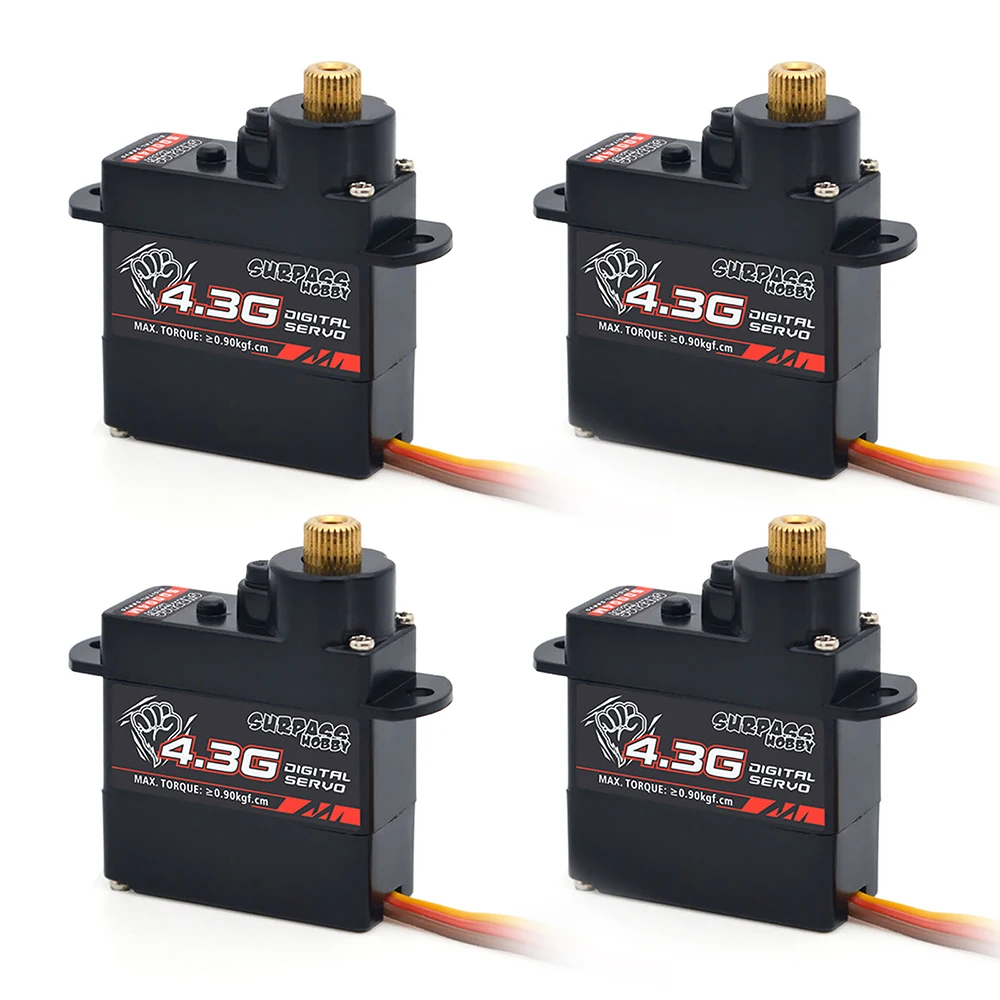 

4pcs/lot Surpass Hobby Digital Servo 4.3g Micro Metal Gear Servo for RC Airplanes Fixed-wing Helicopter