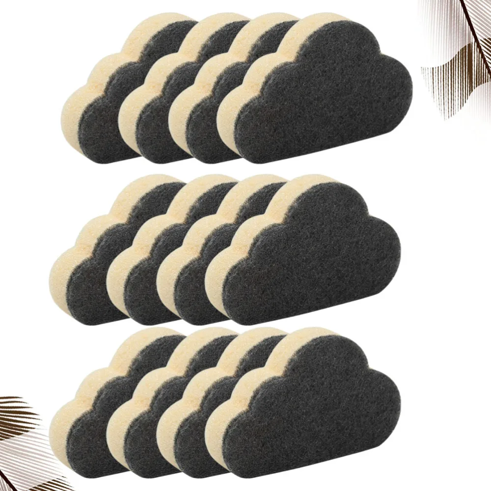 

12pcs Cloud Shaped Cleaning Sponge Home Practical Kitchen Cleaning Sponge for Dish Cup Bowl Desktop (Blue Black Red, each Color