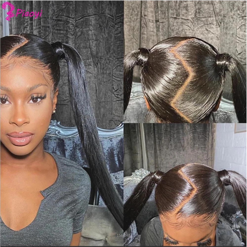 Женские бразильские прямые передние парики на сетке предварительно выщипанные