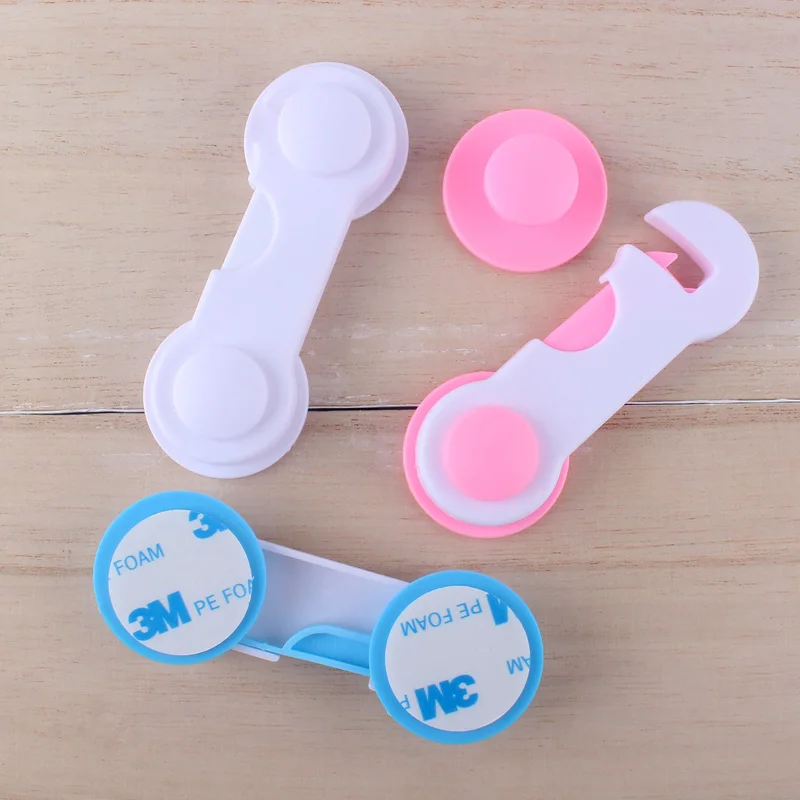 

5pcs/lot Drawer Door Cabinet Cupboard Toilet Safety Locks Baby Kids Safety Care Plastic Locks Straps Infant Baby Protection