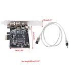 1 комплект PCI-e 1X IEEE 1394A 4 порта (3 + 1) адаптер Firewire с 6-контактным кабелем IEEE 1394 для настольного ПК A06 21 Прямая поставка