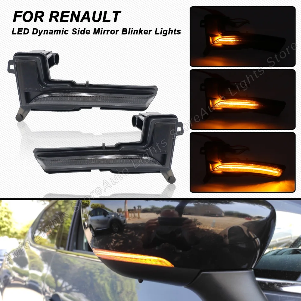 

For Renault Clio 4 IV Mk4 Phase 2 2016 2017 2018 2019 2020 2021 Dynamic LED Side Mirror Blinker Flowing Turn Signal Light Lamp